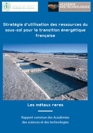 Strategy for the use of underground ressources for the French energy transition