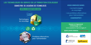 DERNIERS JOURS de l’appel à candidatures pour les Grands Prix 2023 de l’Académie des technologies!